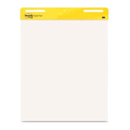 3M Post-it Self-Stick Plain White Easel Pads, 30 25x30 Sheets/Pad, 2 Pads/Carton 559